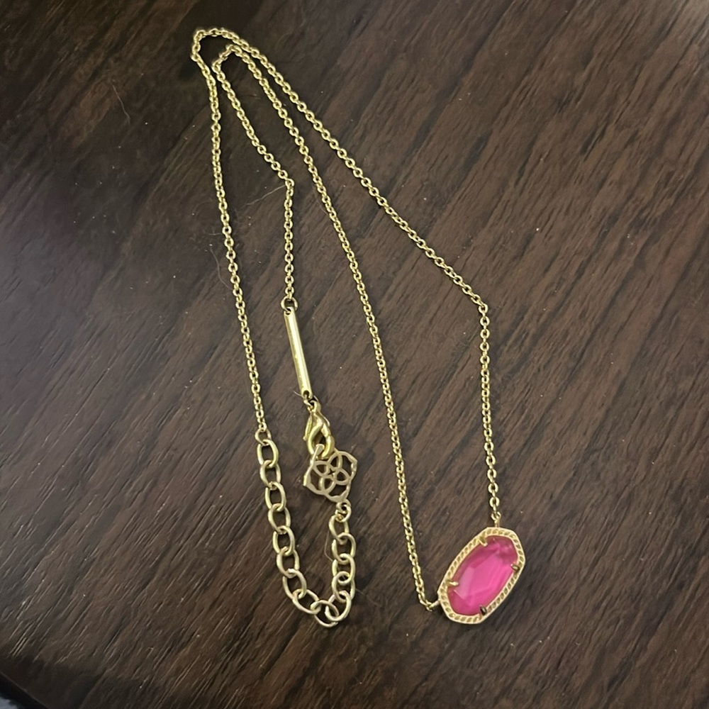 Hot pink Kendra Scott necklace